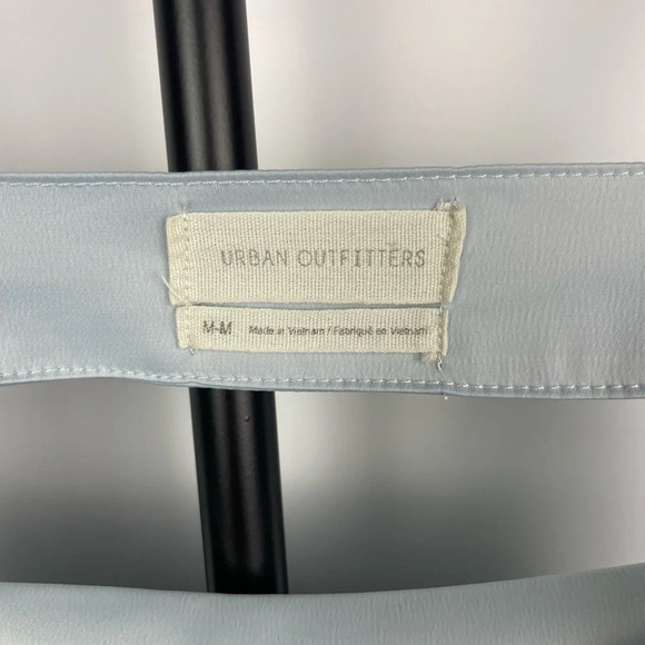 Urban Outfitters Baby Blue Wesley Satin Straight Neck Slip‎ Mini Dress - Picture 6 of 8